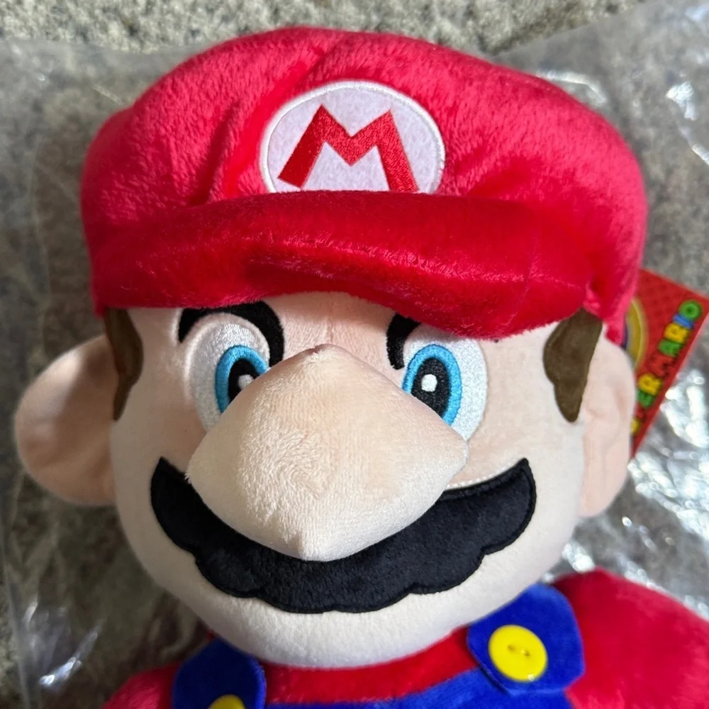 Nintendo Super Mario Plush Backpack Back Pack - Red & Blue 19” NWT